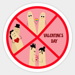 valentine fingers Sticker